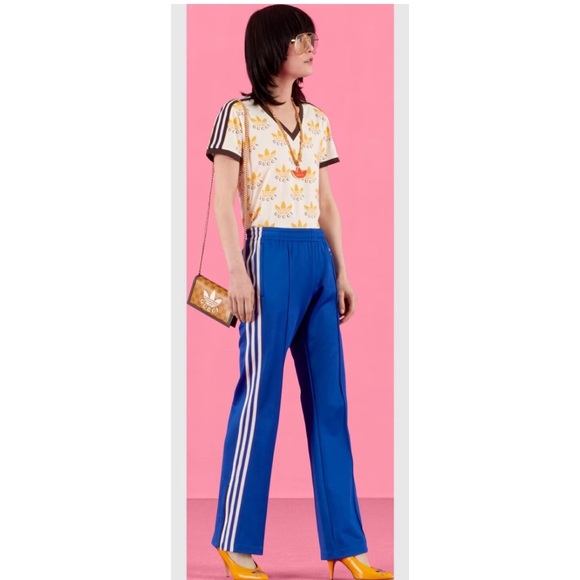 Gucci x Adidas Flared Jogging Pants 'Cobalt Blue' - Picture 7 of 10